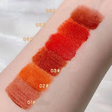 Fashion 6 Pcs Matte Waterproof Velvet Nude Lipstick Sexy Red Brown Moisturizing Pigments Lip Makeup Long Lasting Summer Cosmetic