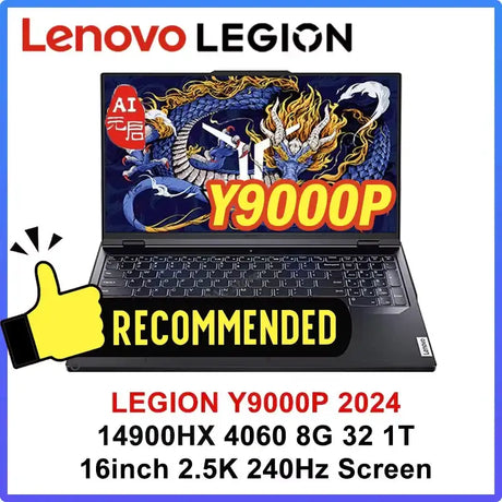 Lenovo LEGION Y9000P 2024 intel i9-14900H core Geforce RTX4060 8GB 16/32GB RAM 1/2TB SSD 16" 2.5K 240Hz Screen - Lootquake