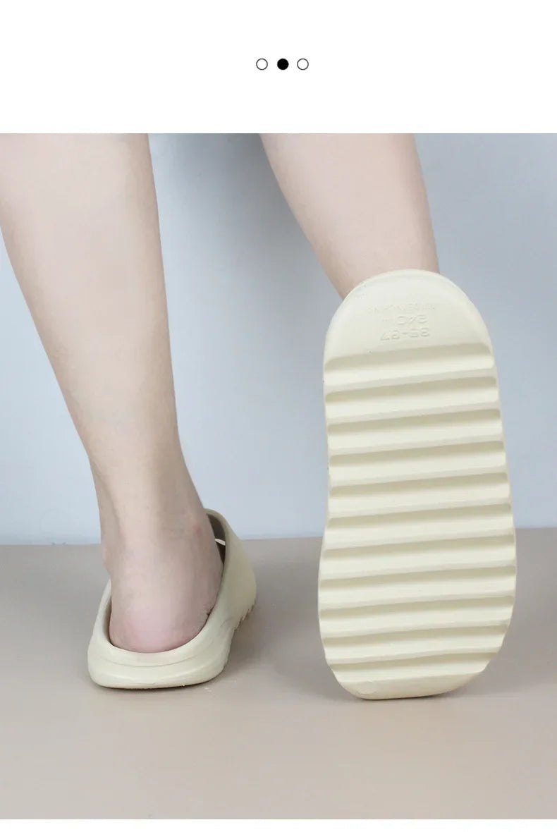 Size Super Soft Eva Sole Summer Slippers for Men Women Bottom Indoor Home Slides Sandals Beach Shoes Male Slippers Flip Flops