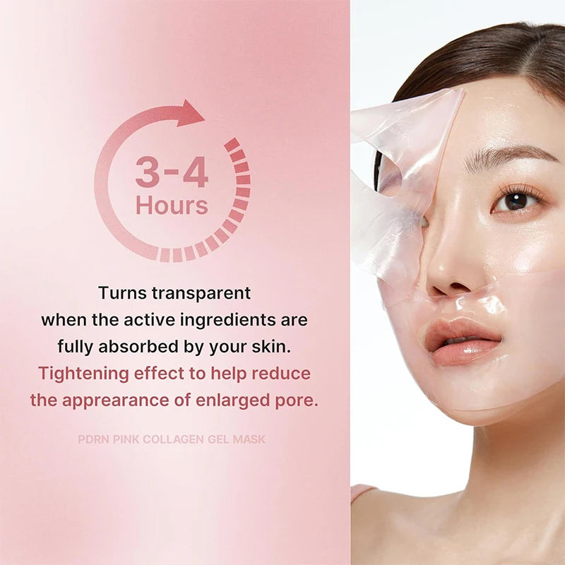 Pink Collagen Gel Salmon Pdrn Facial Mask,Deep Hydrating,Moisturizing And Firming Hydrogel Jelly Face Sheeets,Balance Skin Tone
