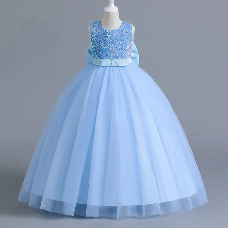 Girls Bridesmaid Dresses For Wedding 5-14 Yrs Kids Lace Flower Birthday Party Long Dress Teen Girl White Formal Pageant Vestidos - Lootquake