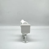 3D Printed, The Thinker Statue Sitting on Toilet, Durable Plastic, Humorous Bathroom Desktop Office Decor, Unique Design