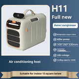 Aire acondicionado portátil para habitación, tienda de campaña, 1400 W, R290/80 g, 1-12 h