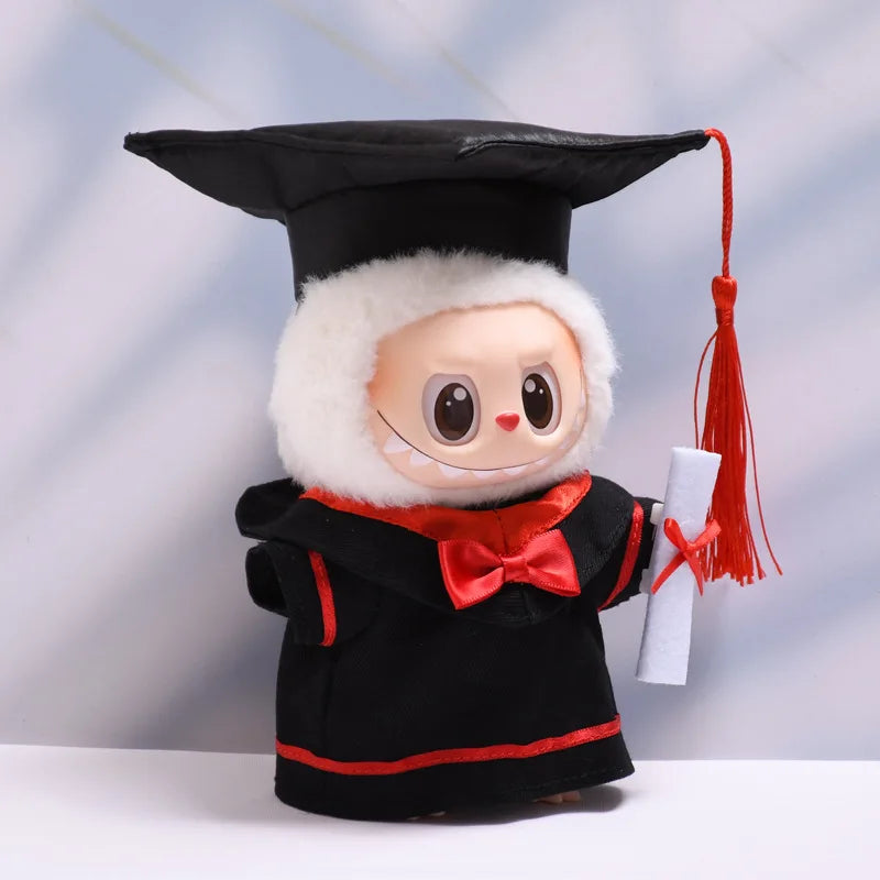 Labubu Original Doll‘s Baby Clothes Bachelor's degree High-quality Dress The Monster Outfit Accessories graduate Gift Kid's