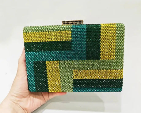 XIYUAN 2025 Women's Wallet Gem Dinner Clutch Purses Wedding Party Christmas Gift Evening Purse Bag Glass Rhinestone Evening Bags - Lootquake