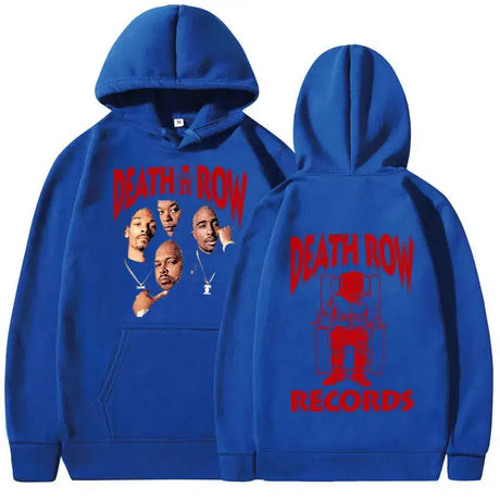 Death Row Records Hoodie Men Women High Quality Aesthetic Hoodies Pullover 90s Vintage Hip Hop Sweatshirts Harajuku Streetwear - Lootquake