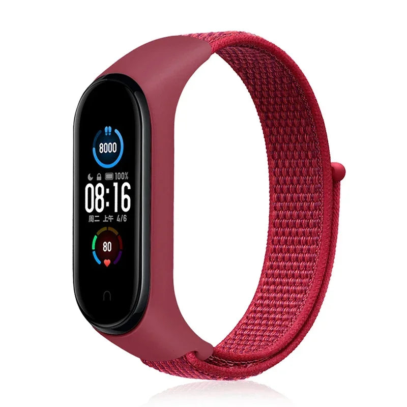 Bracelet For Mi Band 6 7 Strap Nylon Sport loop watch Belt Pulseira Correa Mi band 4 Wristband for xiaomi Mi band 5 4 3 Bracelet - Lootquake