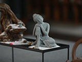 Buddha Stone Statue Little Buddhist Monks Tibetan Buddhism Figurines Zen Garden Ornament Meditation Home Aquarium Decoration