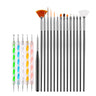20/23PCS Professional Nail Art Brush Set with Liner Brush Dotting Tools Detail Brushes Synthetic Fiber for Acrylic/UV/Gel Polish