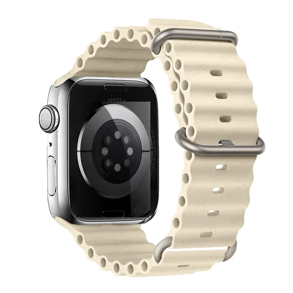 Correa de silicona para reloj de 44 mm, 40 mm, 49 mm, 45 mm, 41 mm y 38 mm, accesorio para iWatch Ultra 2 series 7, 6, 5, SE, 8 y 9