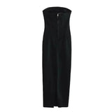 TRAF Off Shoulder Denim Dress Woman Blue Corset Long Dress Women Midi Bodycon Dresses For Women 2023 Elegant Party Dresses - Lootquake