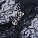 Lace Shrugs Sheer Crop Tops Long Bell Sleeves Cardigan Women Dark Gothic Wedding Punk Sexy Crochet Bolero Cover Up Shirt - Lootquake