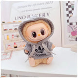 Vêtements de poupée Labubu, ensemble sweat à capuche et pantalon tendance, accessoires pour poupées Labubu Idol V1 V2, peluche universelle de 15/17 cm