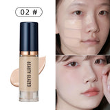 BEAUTY GLAZED 6 Color Liquid Foundation,Full Coverage, Long-Lasting, Waterproof, Natural Effect,Hydrating