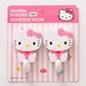 Juego de 2 ganchos adhesivos de pared Sanrio Hello Kitty con dibujos animados, resistentes y autoadhesivos, para cocina, baño, accesorios de almacenamiento para el hogar.