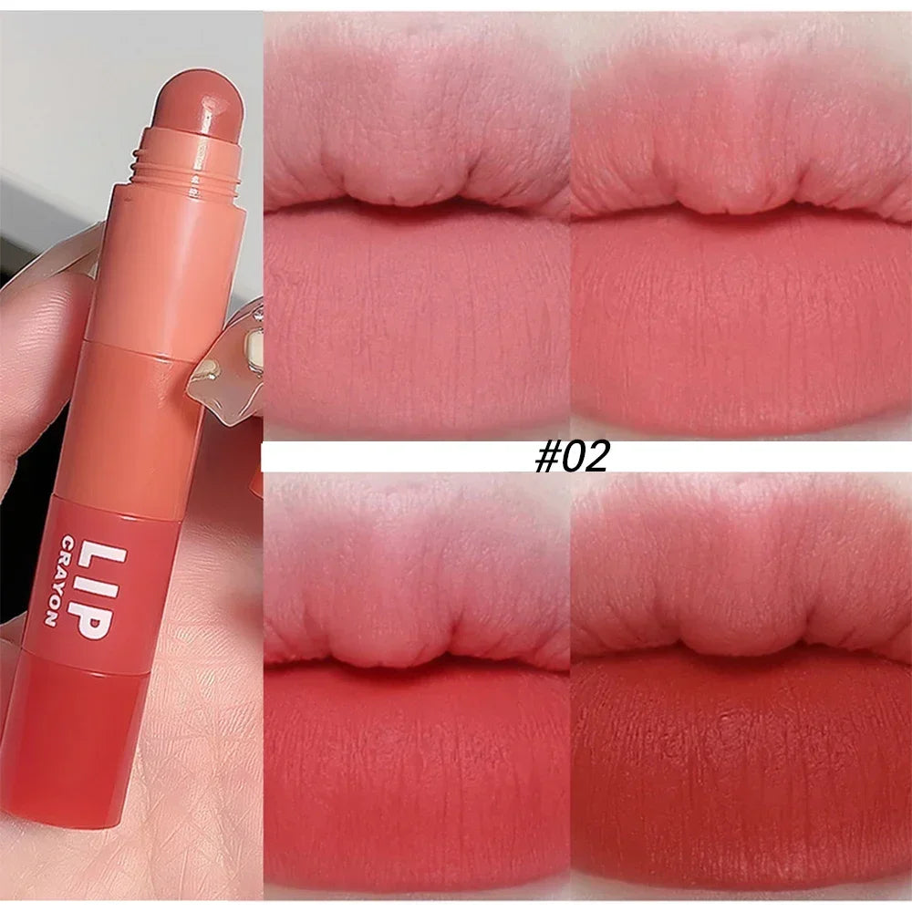 Lipstick Set Lip Gloss 4 Colors In 1 Matte Velvet Lipstick Pen Kit Lipliner Waterproof Lasting Not Fading Lip Makeup Cosmetics