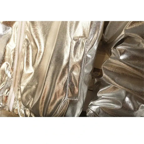 Mens Windbreaker Jackets Nightclub Stage Party Jackets Costume Streetwear Harajuku Hip Hop Reflective Jacket Gold Fashion Coats - Lootquake