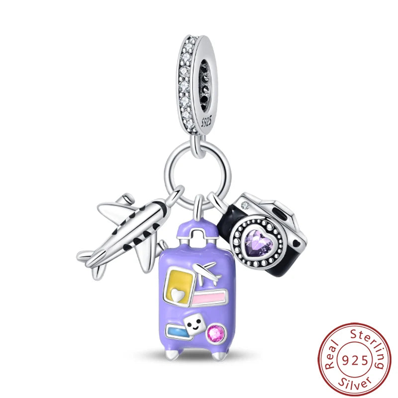 Juego de tres piezas de abalorios de 3 mm con diseño de princesa de golf y hámster, para hacer joyas finas.