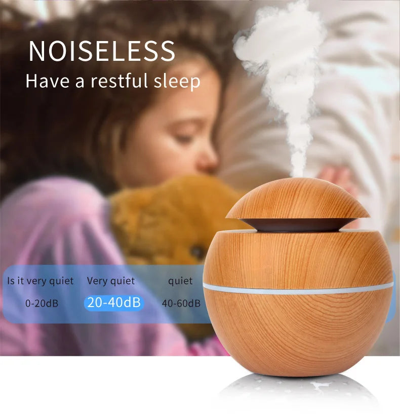 2024 Home Mushroom Head Bedroom Air Purifier USB Desktop Nebulizer Wood Texture Personalized Aromatherapy Machine Humidifier