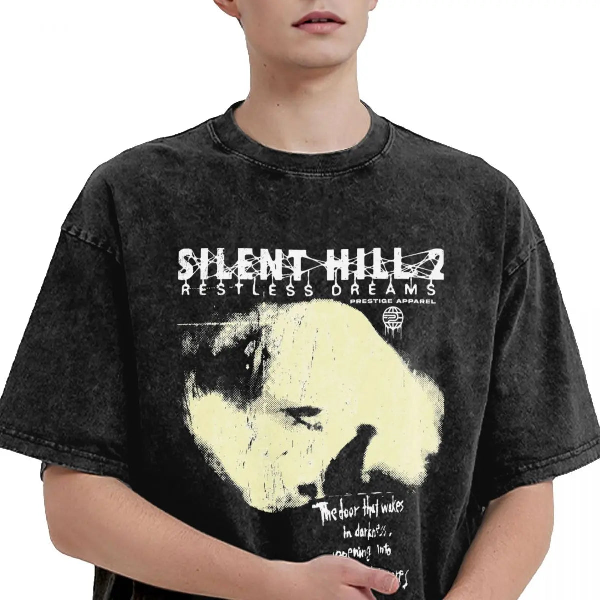 Restless Dreams Silent Hill T Shirt Hip Hop Washed Short Sleeve Street T-Shirts for Men Women Tops Streetwear Graphic Tee Shirt - Lootquake