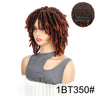 6" Short Dreadlock Wig | Curly Twisted Braid | Heat Resistant Synthetic Wig | Black & Brown