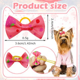 Lot de 100 nœuds pour chiots, accessoires de toilettage mobiles faits à la main pour chiens et chats, avec élastique