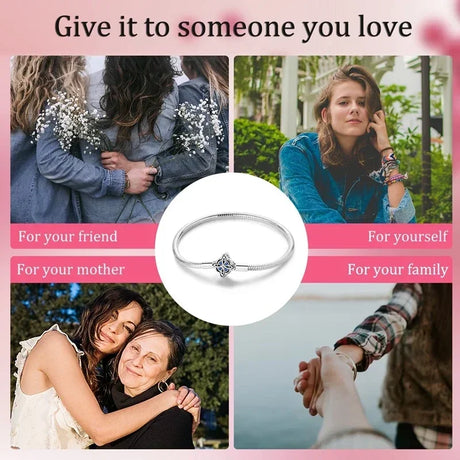 New 925 Silver Celtic Knot Snake Bone Lucky Eye Bracelet Fit Original Charming Bracelet Diy Fine Jewelry Gifts for Women - Lootquake
