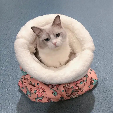 Tunnel Cat Nest Dog Nest Four Seasons Universal Warm Closed Cat Bed Pet Supplies Cartoon Cat Nest Mat Pet Mat Pet Sleeping Bag - Lootquake