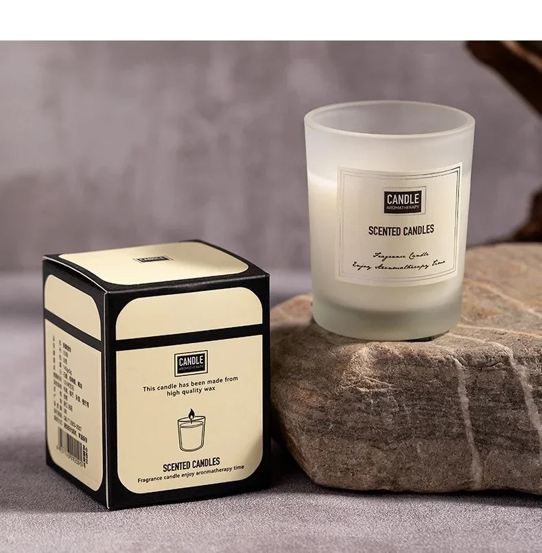 1 vela de aromaterapia con aroma a planta europea moderna para sala de estar, dormitorio, purificación del aire, fragancia duradera, decoración de vasos.