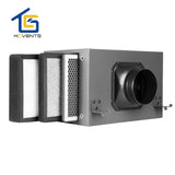 Caja de filtro purificador de 3 capas con filtro HEPA y de carbón para sistema de ventilación