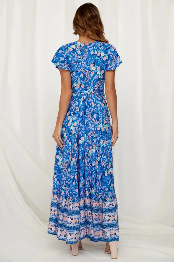 Vestido largo sexy con estampado de vacaciones de verano 2024 para mujer