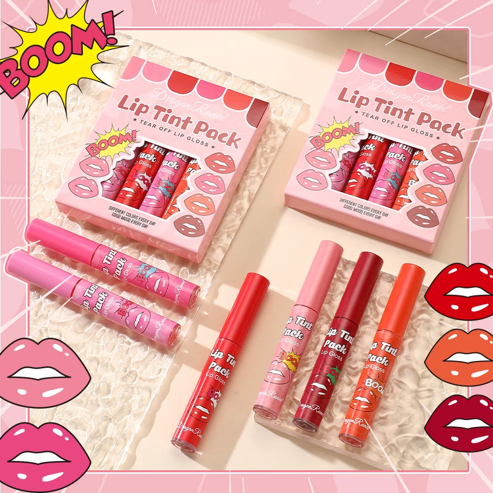 Lápiz labial desprendible Lápiz labial hidratante y humectante Lápiz labial Película de lápiz labial Lápiz labial desprendible Lápiz labial impermeable y de color sólido Estuche de lápiz labial