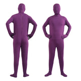 Halloween Costume for Adults & Kids Solid Black JumpSuit Invisible Man & Cat Character Men's Tight Invisibility Clothes
