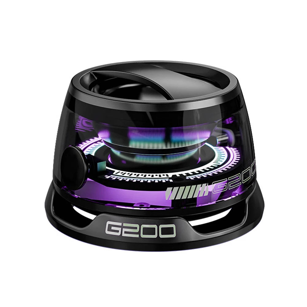 Enceinte Bluetooth portable G200, éclairage RGB, haut-parleur magnétique BT5.3, mini caisson de basses, autonomie de 7 heures, support pour téléphone