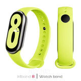 Correas deportivas para Xiaomi Mi Band 8-9 NFC, repuesto de pulsera de silicona Mi Band 9/8, resistente al agua, accesorios para Mi Band 9