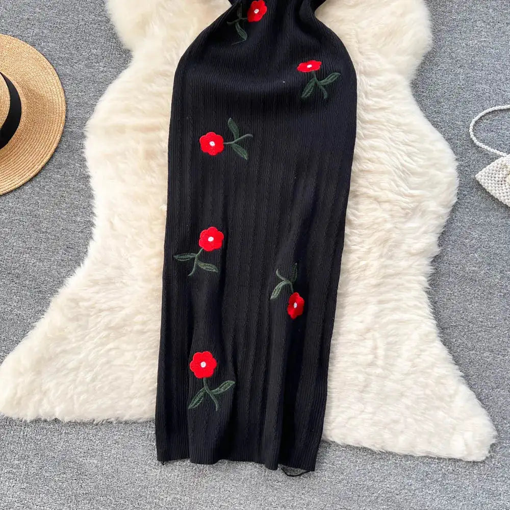 Crochet Dresses Knit Cut Out Dress Jurk Dames Beach Dresses for Women 2023 Short Sleevel Female Vestidos Mujer Maxi Long Dress - Lootquake