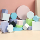 Lot de 8 formes en mousse rigide pour maquillage, accessoires de prise de vue en studio, cubes géométriques, cosmétiques pour rouge à lèvres, accessoires de photographie