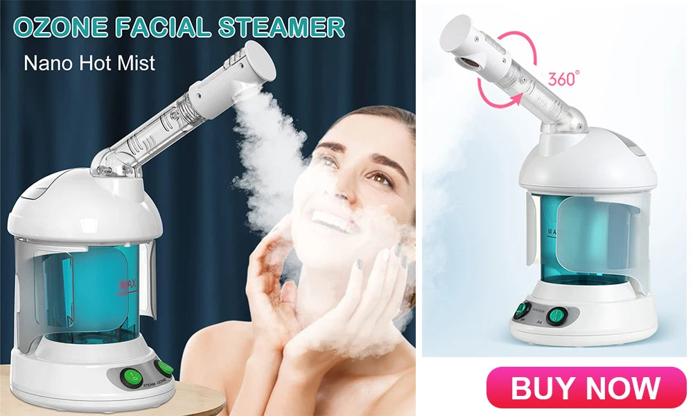 SPA Face Steamer Nano Mist Sprayer Facial Steamer Cold & Hot Nebulizer Facial Sauna Humidifier For Pores Cleansing Moisturizing