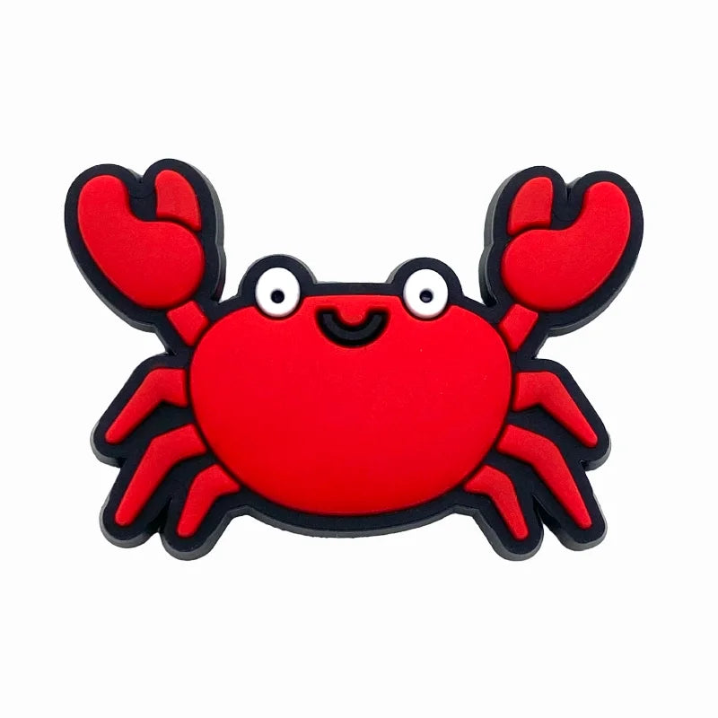 1 pièce de breloques de chaussures en forme d'escargot, de tortue, de poisson, accessoires pour sandales, épingles, décoration de cadeaux pour filles et enfants