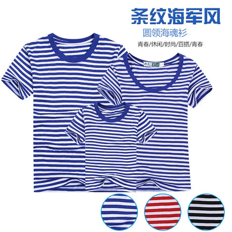 Russian Naval Telnyashka Marine Submarine Force Family Set Sailor's Striped Shirt Family Matching Parent-child Clothing T-Shirt - Lootquake