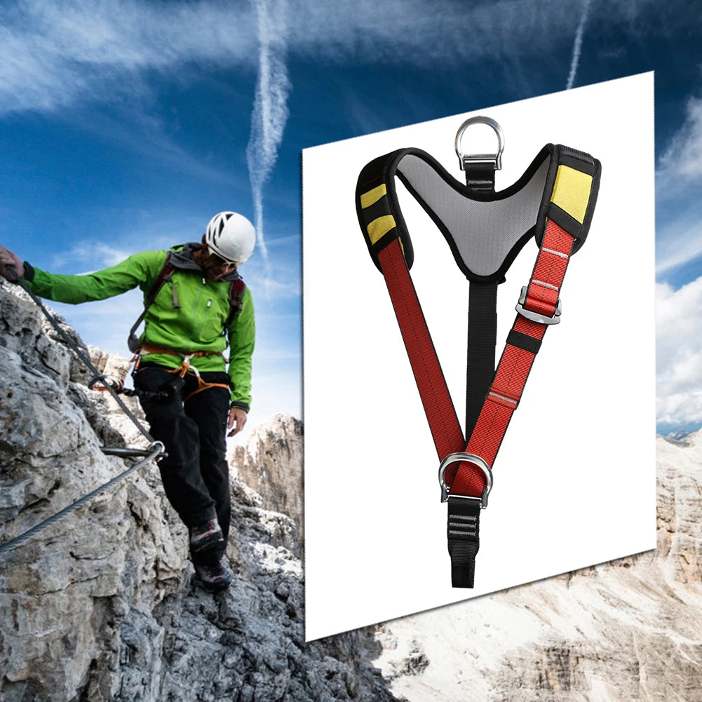 Arnés de escalada para la parte superior del cuerpo, cinturón de seguridad para el pecho, cinturón de seguridad para escalada, montañismo y rapel.