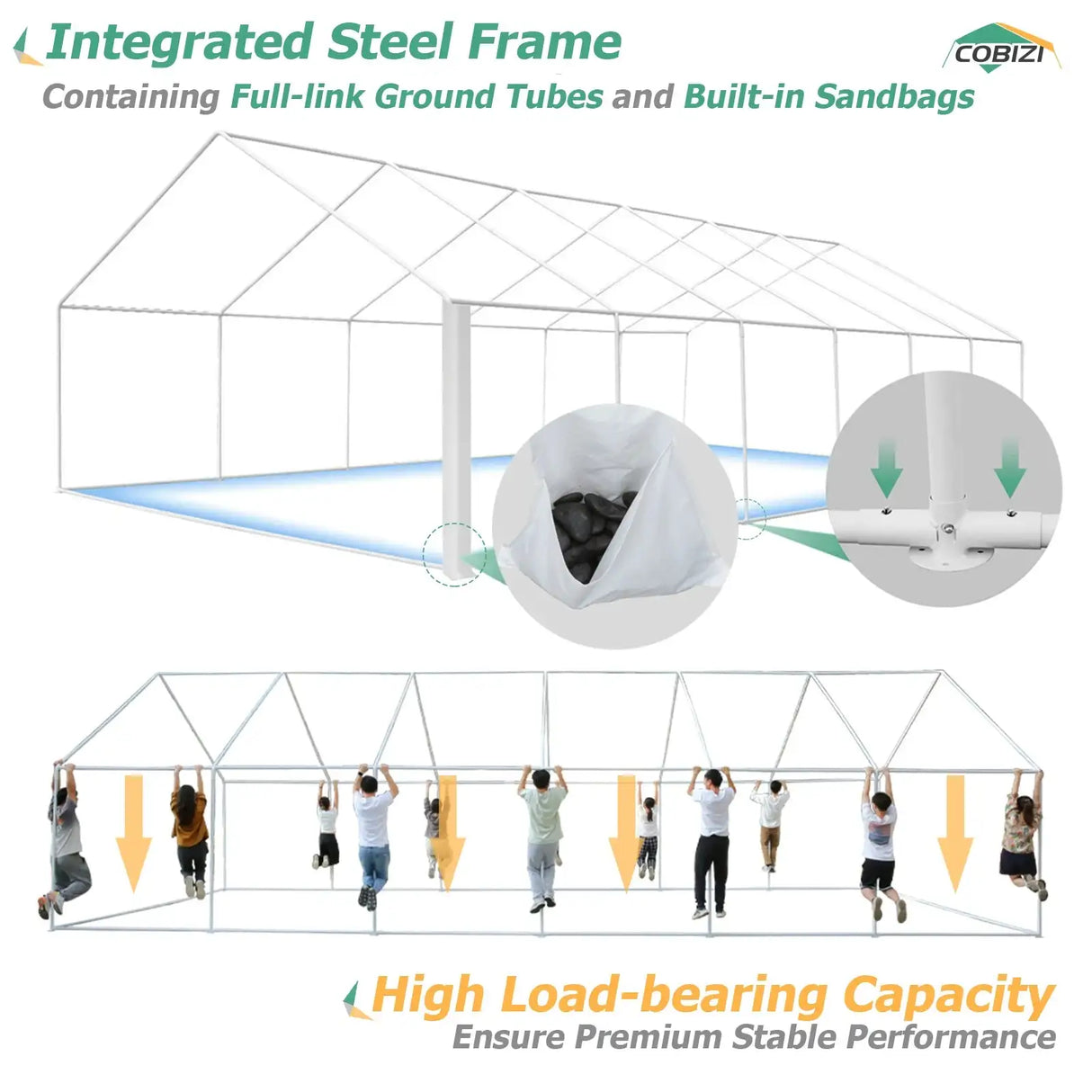 20x40FT Party Tent Heavy Duty, Wedding Tent, Event Tent for Parties, with 8 Removable Sidewalls, 20x40 Tent Carpas para Fiestas - Lootquake