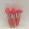 Lot de 3 pinceaux de maquillage pour femme, houppette à tête de champignon, pour fond de teint, correcteur, estompeur, avec manche lisse, outils de beauté