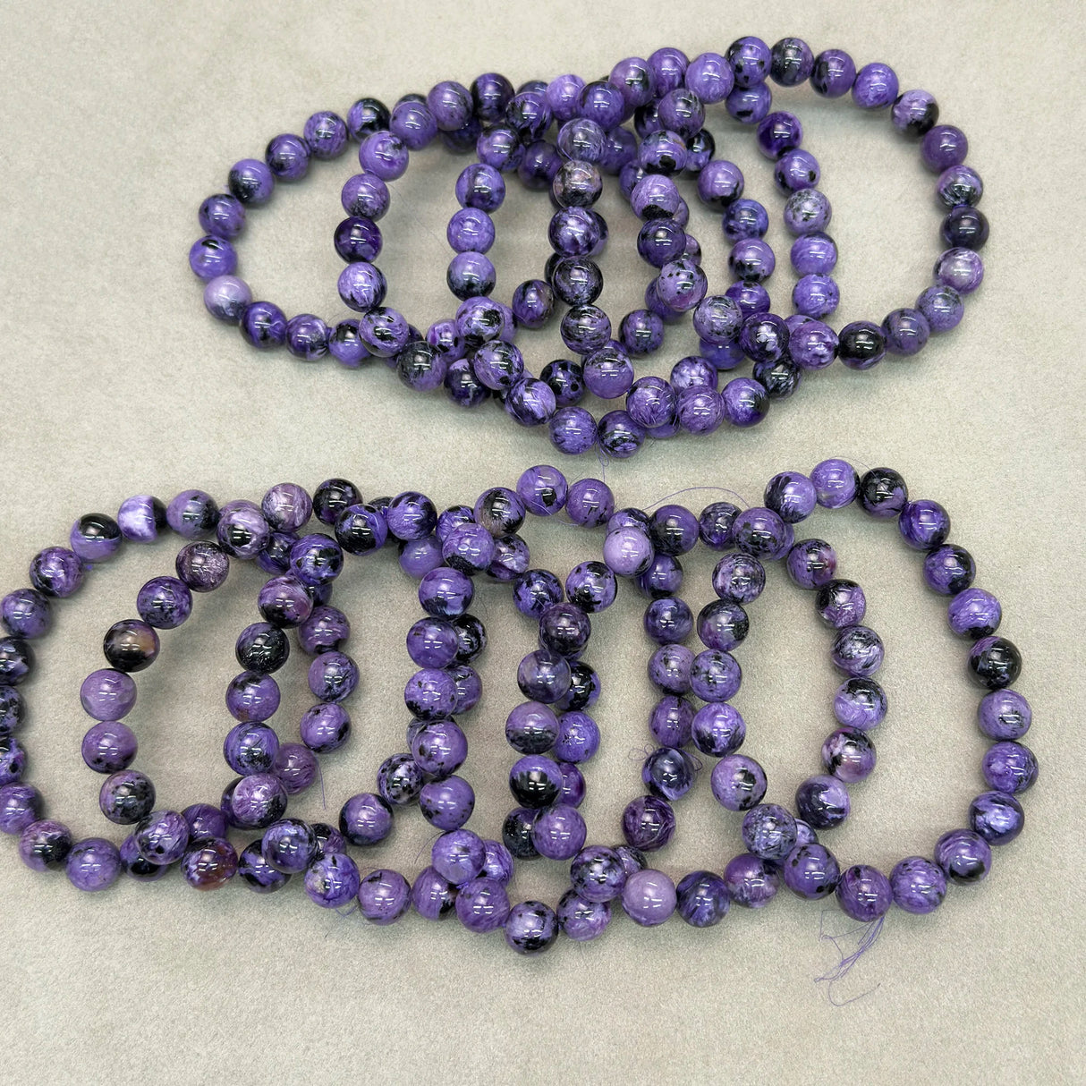 Wholesale Natural 9mm 11mm 12mm 13mm Charoite Smooth Round Loose Beads For Jewelry Making DIY Bracelets Necklace Strand Gift - Lootquake