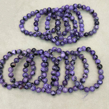 Wholesale Natural 9mm 11mm 12mm 13mm Charoite Smooth Round Loose Beads For Jewelry Making DIY Bracelets Necklace Strand Gift - Lootquake
