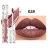 QIBEST Waterproof Diamond Shimmer Glitter Lipgloss Matte Liquid Lipstick Shiny Pearl Lip Glaze Long Lasting LipTint Women Makeup
