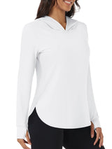 TACVASEN UPF 80+ Quick Dry Hooded Long Sleeve Sun UV Protection T-Shirts