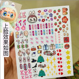 17cm Labubu V1v2 Eye Makeup Color False Eyelash Customization Gorgeous And Exquisite Eye Makeup Stickers Eyelash Stickers