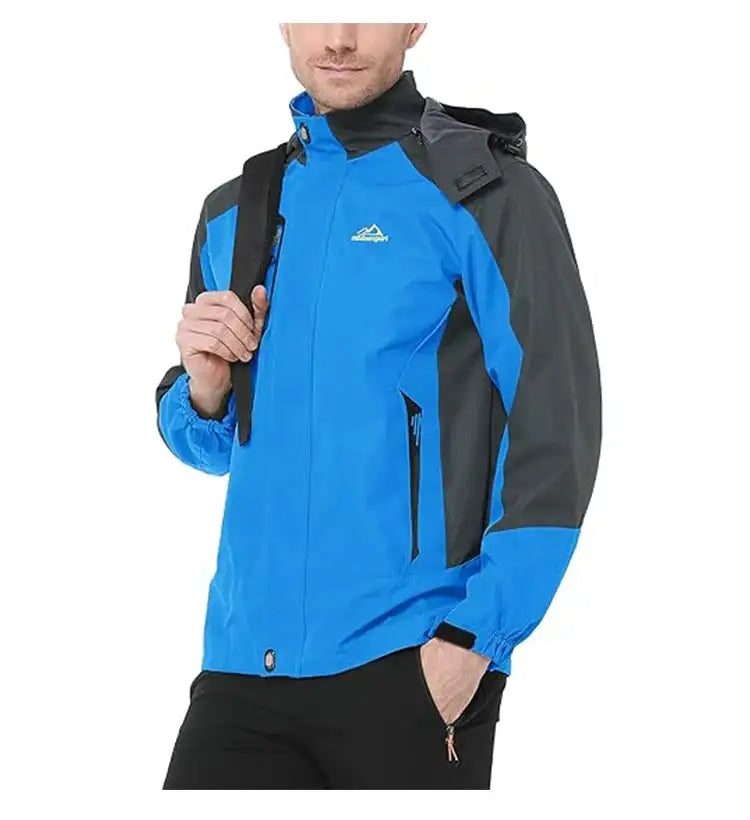 Men Autumn Jacket Camping Hiking Trekking Windbreaker Waterproof With Hood Spring Outdoor Sports Travel Climbing Coats