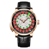 Pindu Player Gambling Series Men's Watch European Roulette Poker Game Fully Automatic Mechanical Sports Design Party Watch - Lootquake